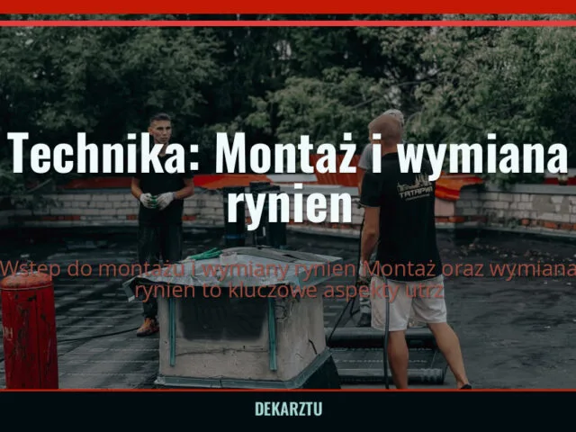 Technika: Montaż i wymiana rynien