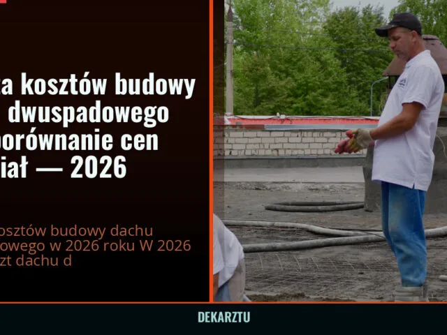 Analiza kosztów budowy dachu dwuspadowego oraz porównanie cen materiał — 2026