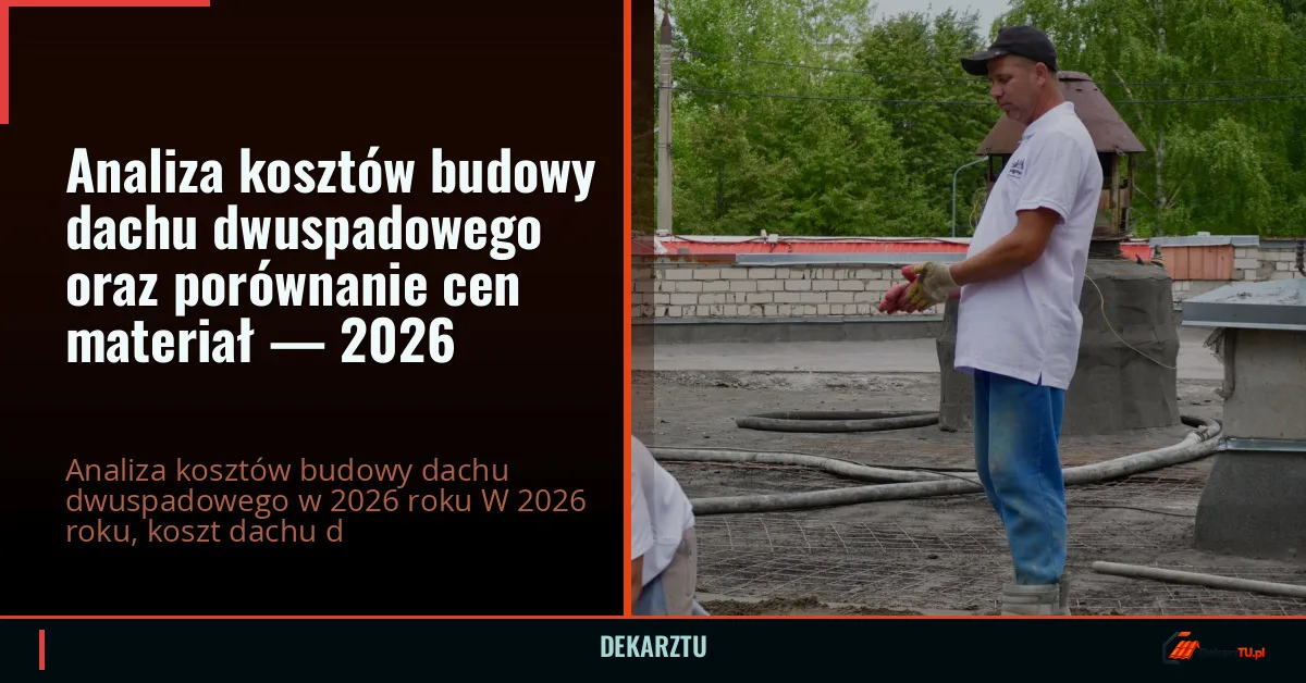 Analiza kosztów budowy dachu dwuspadowego oraz porównanie cen materiał — 2026