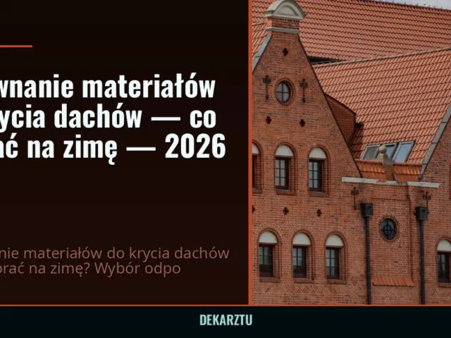 Porównanie materiałów do krycia dachów — co wybrać na zimę — 2026