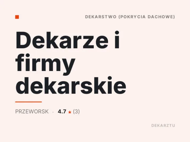 Dekarze i firmy dekarskie