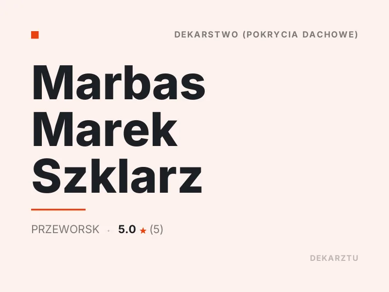 Marbas Marek Szklarz dekarstwo Przeworsk