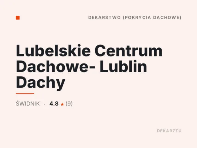 Lubelskie Centrum Dachowe- Lublin Dachy