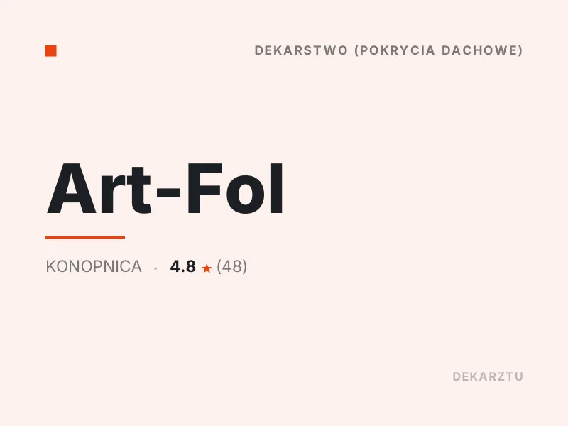 Art-Fol dekarstwo pokrycia dachowe Konopnica