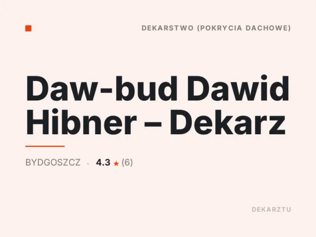 Daw-bud Dawid Hibner – Dekarz