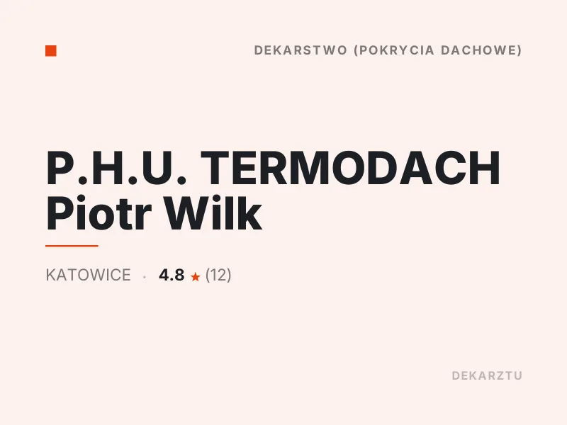 P.H.U. TERMODACH Piotr Wilk dekarstwo Katowice