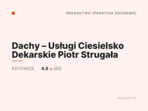 Dachy – Usługi Ciesielsko Dekarskie Piotr Strugała