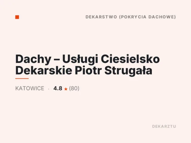 Dachy – Usługi Ciesielsko Dekarskie Piotr Strugała