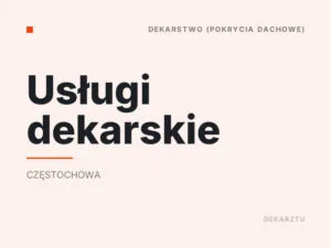 Usługi dekarskie