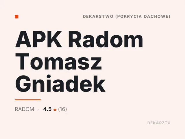 APK Radom Tomasz Gniadek