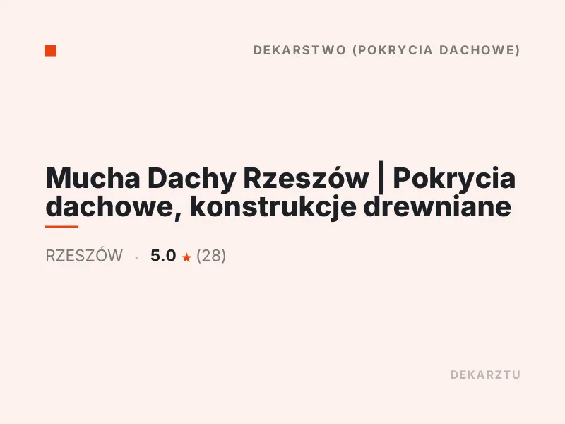 Mucha Dachy Rzeszów Pokrycia dachowe konstrukcje drewniane Rzeszów