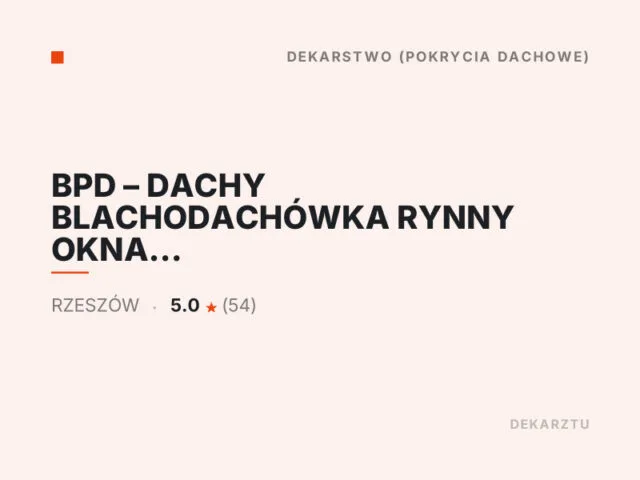 BPD – DACHY BLACHODACHÓWKA RYNNY OKNA DACHOWE BLACHA