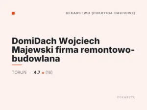 DomiDach Wojciech Majewski firma remontowo- budowlana