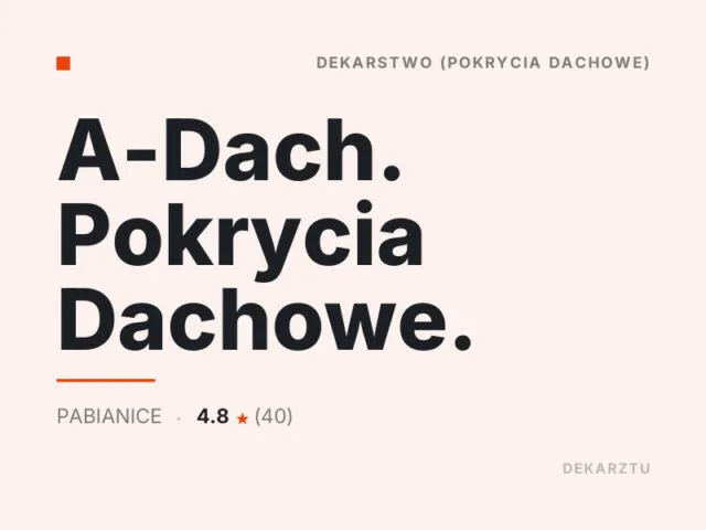 A-Dach. Pokrycia Dachowe.