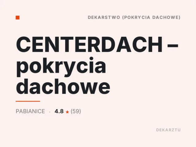 CENTERDACH – pokrycia dachowe