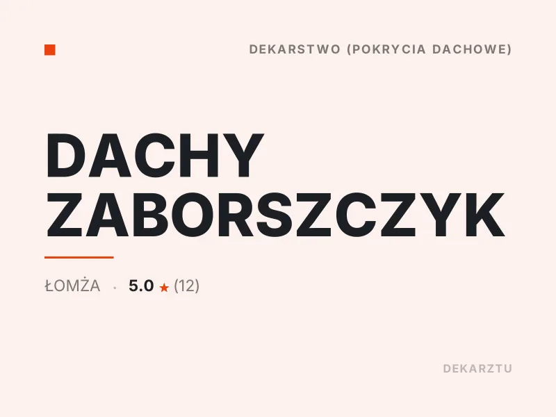 DACHY ZABORSZCZYK blachodachówka Łomża