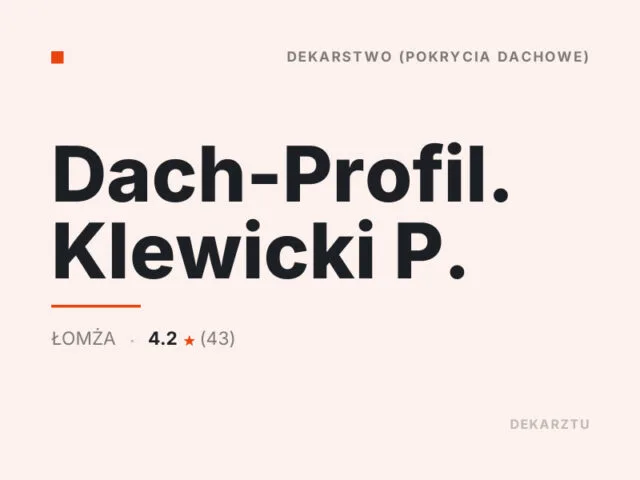 Dach-Profil. Klewicki P.