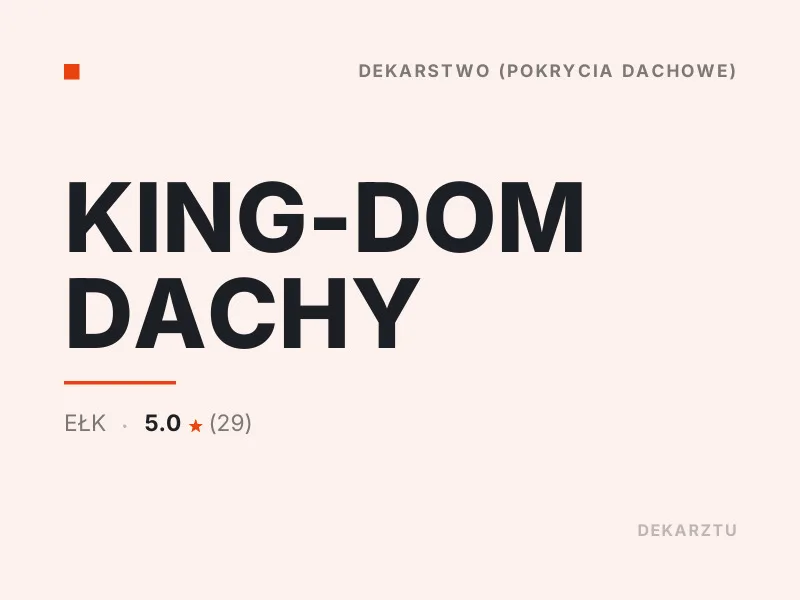 KING-DOM DACHY czyszczenie i odgrzybianie dachu Ełk