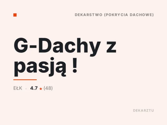 G-Dachy z pasją !