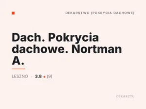 Dach. Pokrycia dachowe. Nortman A.