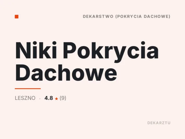 Niki Pokrycia Dachowe