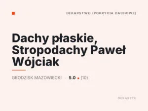 Dachy płaskie, Stropodachy Paweł Wójciak