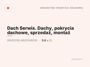 Dach Serwis. Dachy, pokrycia dachowe, sprzedaż, montaż