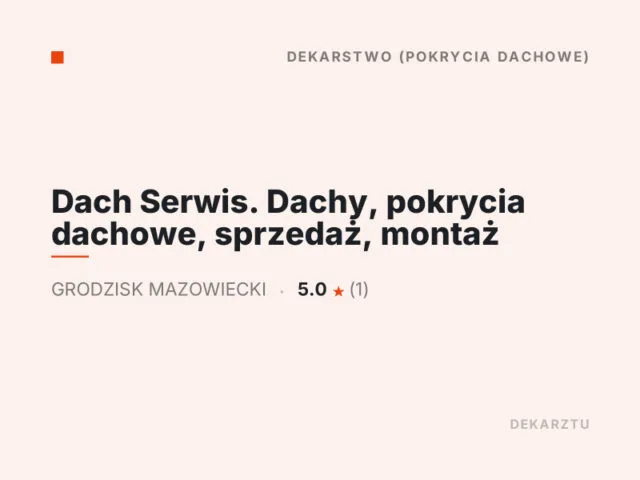 Dach Serwis. Dachy, pokrycia dachowe, sprzedaż, montaż