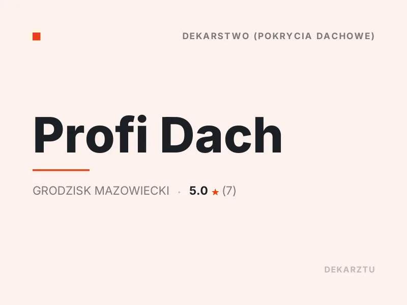 Profi Dach dekarstwo Grodzisk Mazowiecki