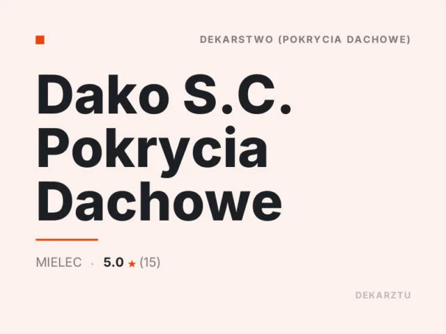 Dako S.C. Pokrycia Dachowe