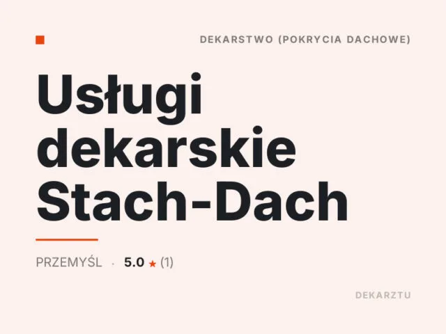 Usługi dekarskie Stach-Dach