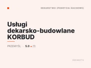 Usługi dekarsko-budowlane KORBUD