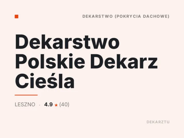 Dekarstwo Polskie Dekarz Cieśla