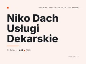 Niko Dach Usługi Dekarskie