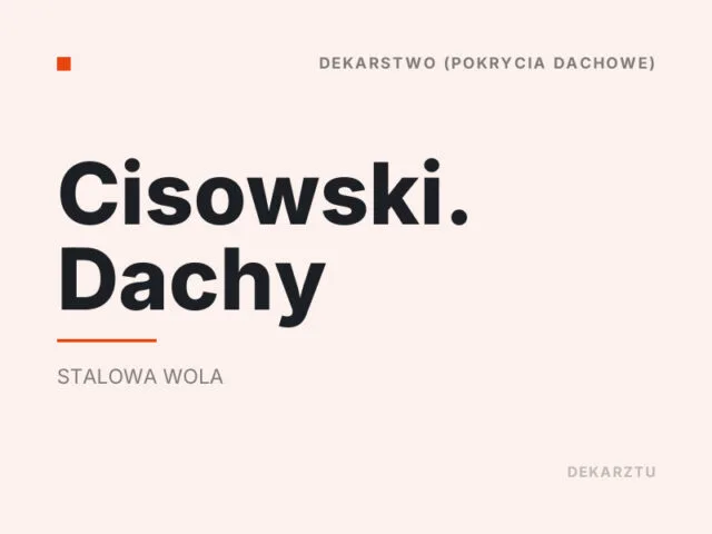 Cisowski. Dachy