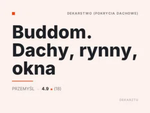 Buddom. Dachy, rynny, okna