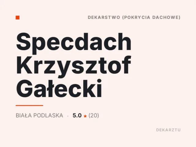 Specdach Krzysztof Gałecki