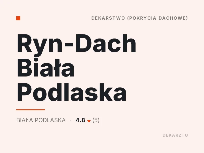 Ryn-Dach dekarstwo Biała Podlaska