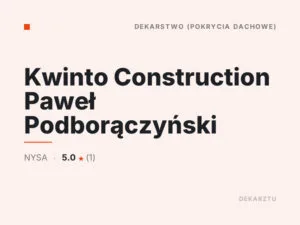Kwinto Construction Paweł Podborączyński