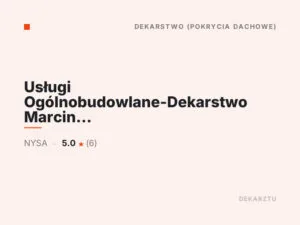 Usługi Ogólnobudowlane-Dekarstwo Marcin Strumidło