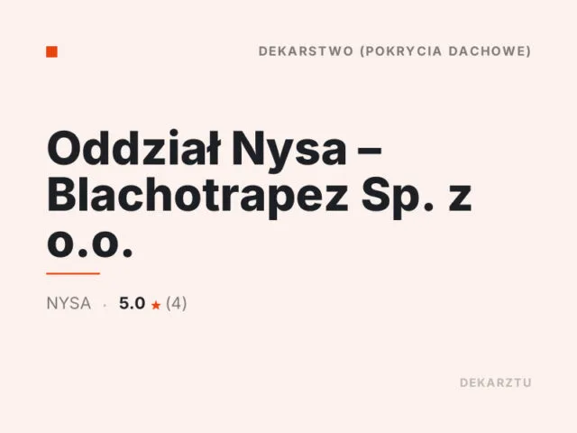 Oddział Nysa – Blachotrapez Sp. z o.o.