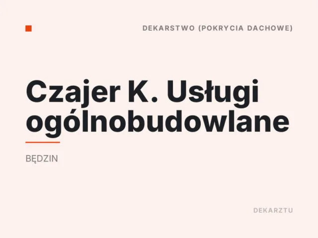 Czajer K. Usługi ogólnobudowlane
