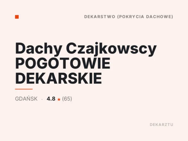 Dachy Czajkowscy POGOTOWIE DEKARSKIE