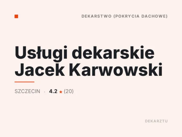 Usługi dekarskie Jacek Karwowski