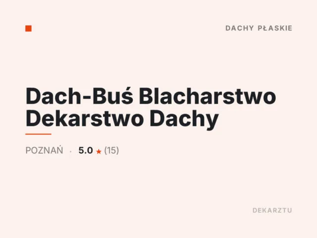 Dach-Buś Blacharstwo Dekarstwo Dachy