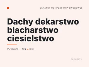 Dachy dekarstwo blacharstwo ciesielstwo