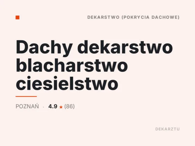Dachy dekarstwo blacharstwo ciesielstwo