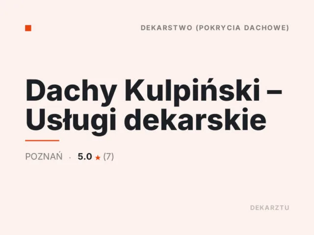 Dachy Kulpiński – Usługi dekarskie