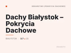 Dachy Białystok – Pokrycia Dachowe