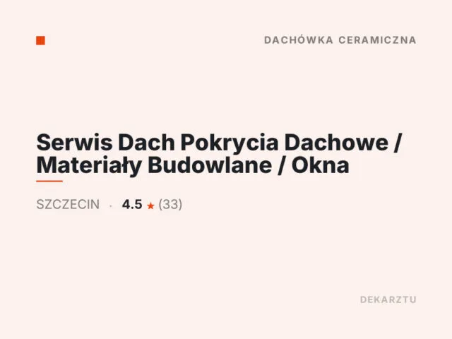 Serwis Dach Pokrycia Dachowe / Materiały Budowlane / Okna